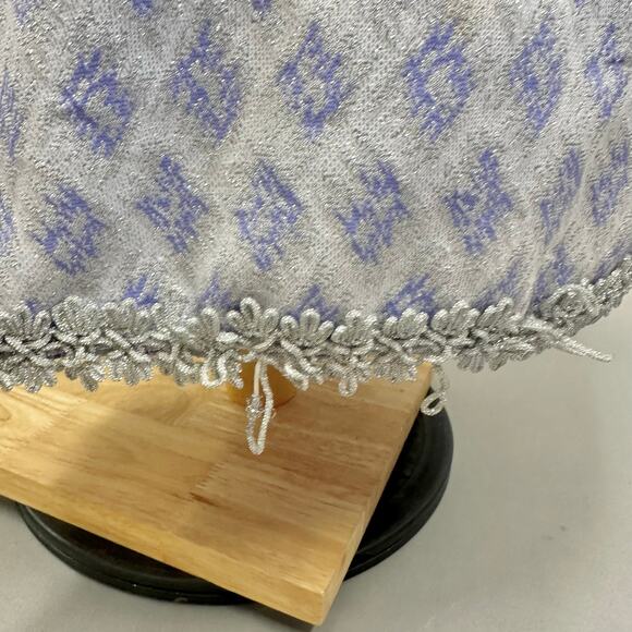 Vintage 70s polyester empire a line maxi dress w/ matching bolero jacket Small - Picture 12 of 16